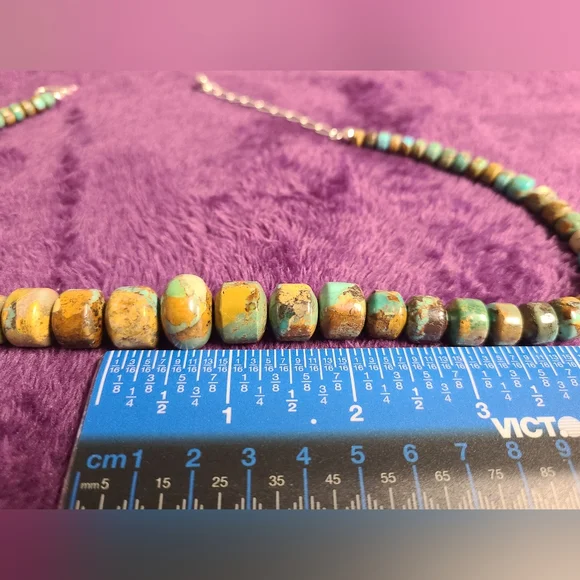RARE Jay King Multicolored Turquoise Graduated Bead Sterling Necklace 18 inch